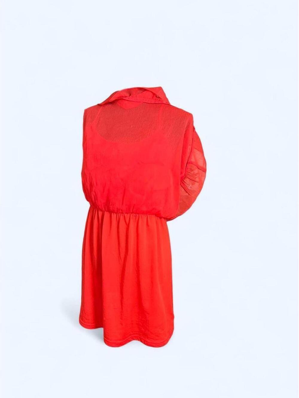 Vintage Y2K American Eagle red ruffle mini dress Size Medium 🌸 - Picture 6 of 7